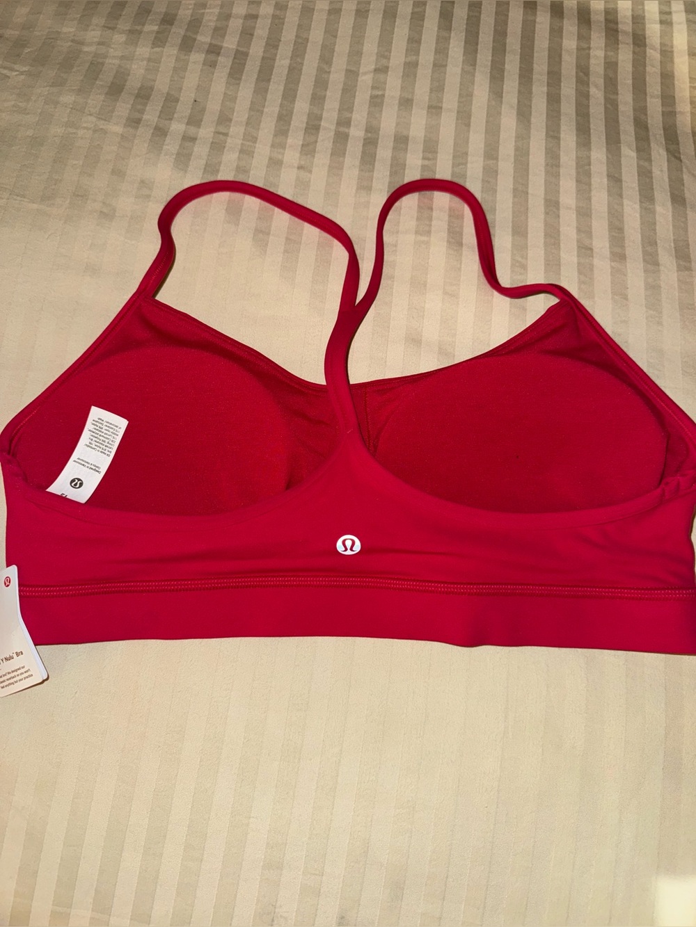 Lululemon Flow Y Bra Nulu Light Support, A-C Cups in Mulberry Spark (12/NWT) - Picture 7 of 9